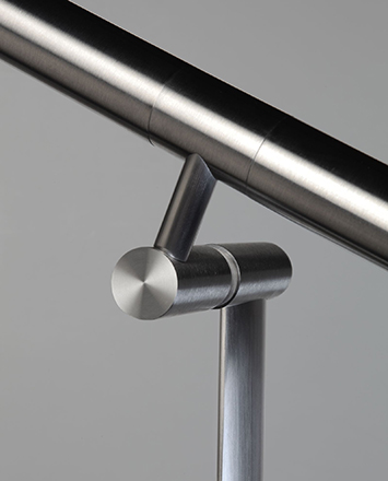 Konic top rail connection at top of elliptical post by HDI Railing Systems